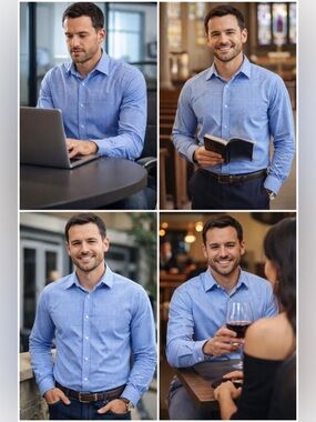 Ministry of Supply Blue Micro-Check Dress Shirt